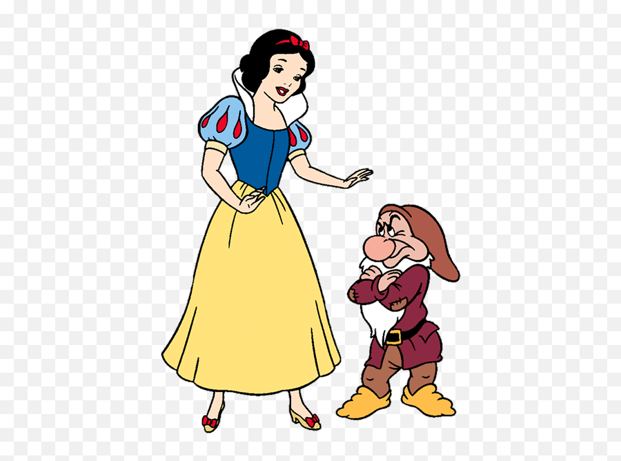 Grumpy Clipart Png Images - Snow White And A Dwarf Emoji,7 Dwarfs As Emojis
