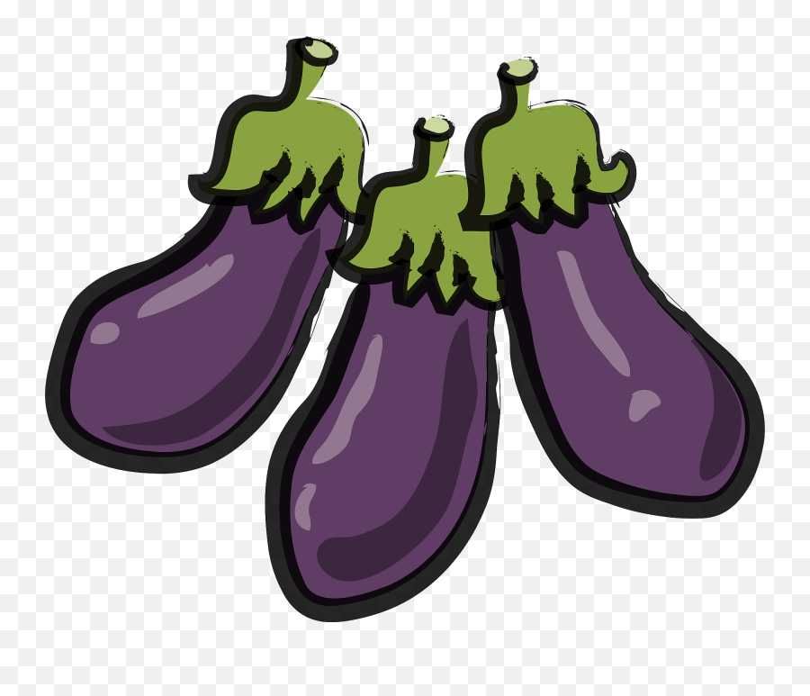 Eggplants Clipart - Group Of Eggplant Clip Art Emoji,Purple Vegetable Emoji