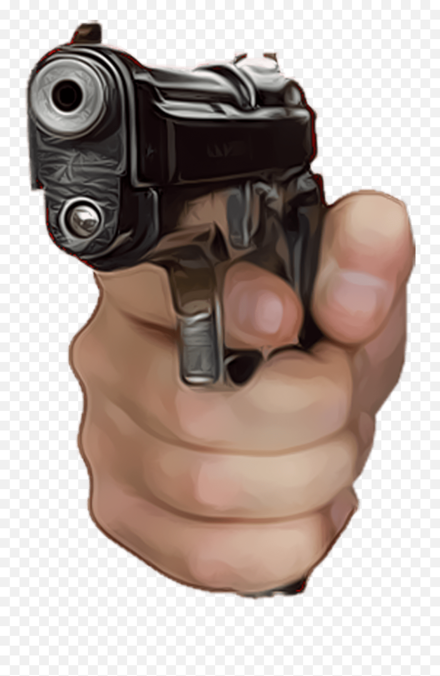 Hand Holding Gun Png Meme - Novocomtop Gun Png Transparent Emoji,Knifehand Emoticon