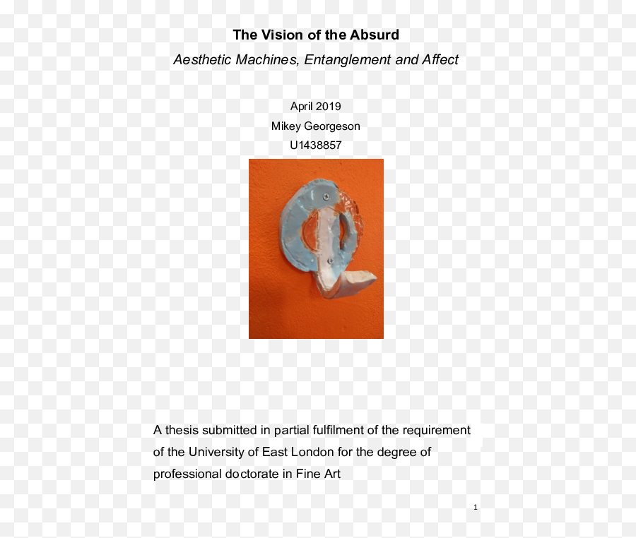 Pdf The Vision Of The Absurd Dr Mikey Georgeson - Vertical Emoji,Baldessari Quotes About Emotions