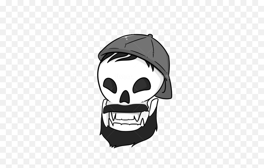 Design Your Avatar Like A Funny Skull By Deheru Fiverr - Scary Emoji,Copy/paste Grim Reaper Facebook Emoticon