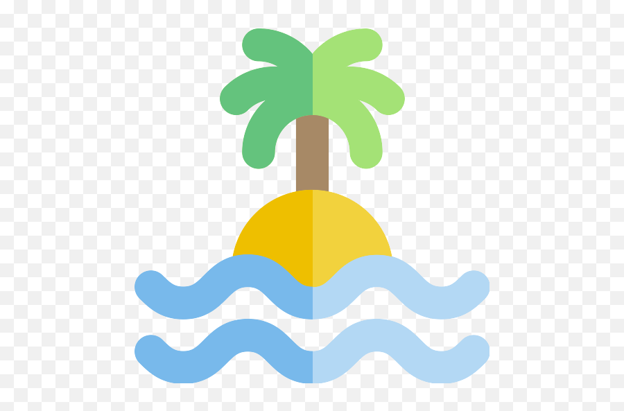 Island With Palm Trees Vector Svg Icon 3 - Png Repo Free Icon Emoji,Unicode Emoticon Palm Tree