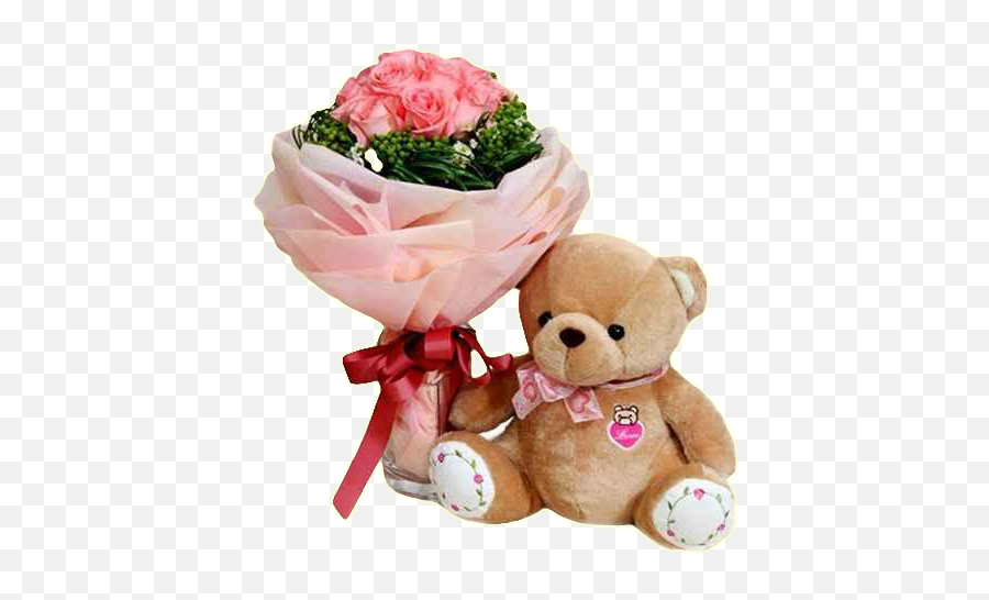 Best Flower Gift Ikuzo Florist Flower Gift Teddy Bear Emoji,Emoji Dando Una Flor