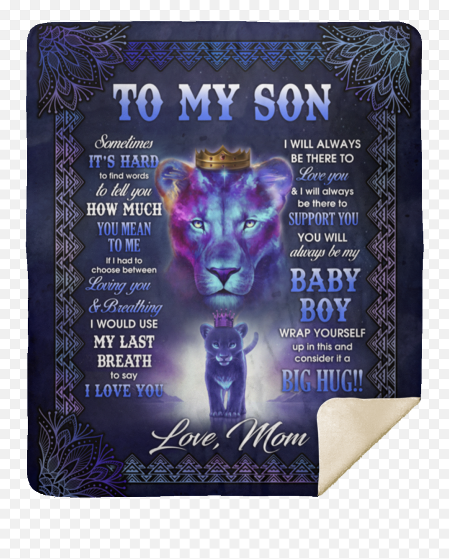 Lion To My Son Blanket - To My Son From Mom Itu0027s Hard To Emoji,Love And Big Hugs Smiley Emoticon
