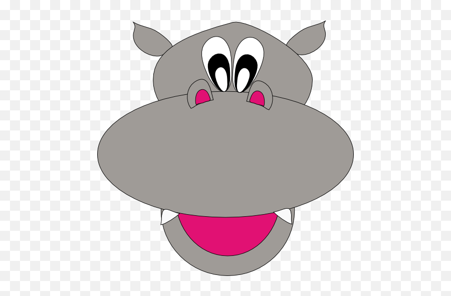 Smiley Hippo Clipart - Hippo Head Clipart Emoji,Hippo Emoticons
