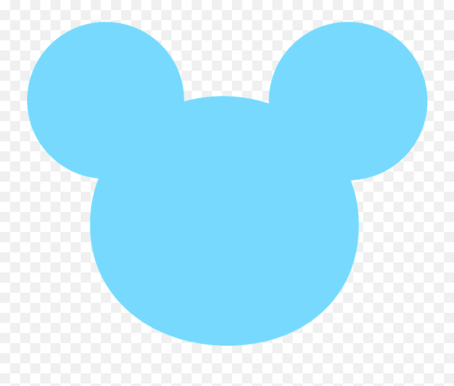 Head Clipart Mickey Mouse Head Mickey - Transparent Blue Mickey Ears Emoji,Mickey Mouse Ears Emoji