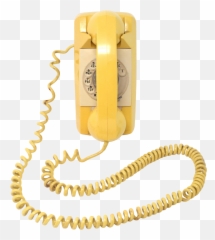 Yellow Telephone Phone Sticker By Treesowl - Corded Phone Emoji,Telephone Emoji