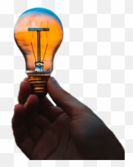 Hand Hands Light Lights Bulb Sticker By Thesweetness2 - Incandescent Light Bulb Emoji,Light Bulb Emoji Png