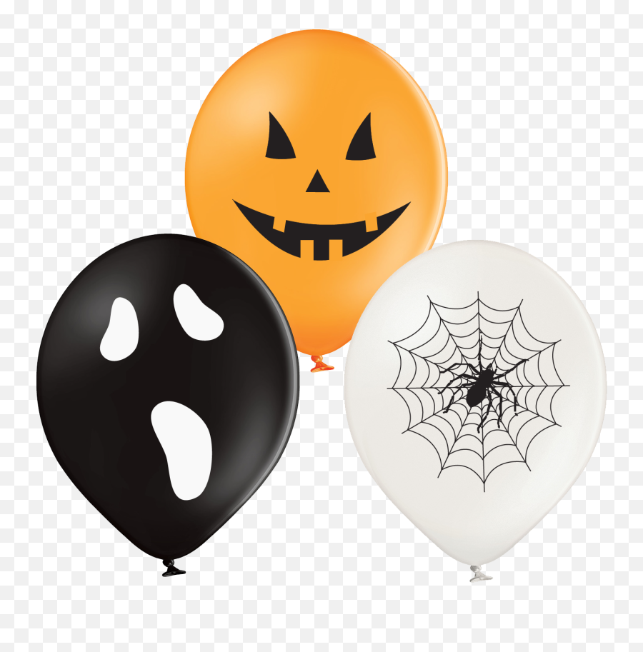 U0027pumpkinghostspideru0027 Halloween Balloon Set - Happy Emoji,Spider Emoticon