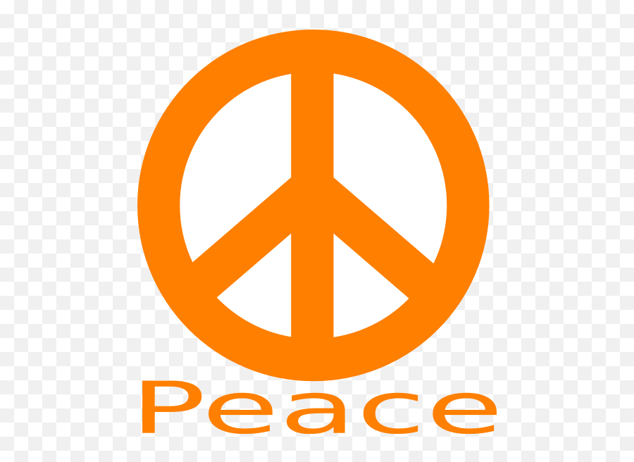 Peace Symbol - Clipartsco Transparent Orange Peace Sign Emoji,Peace Emoticon Tumblr