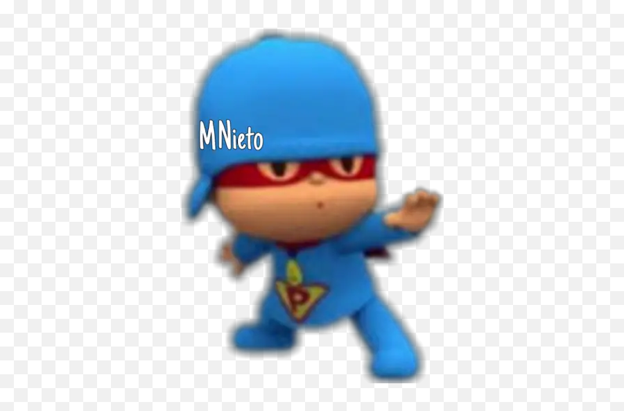 Pocoyo Superhero Stickers For Whatsapp - Pocoyo Transparent Emoji,Superhero Emoji Facebook