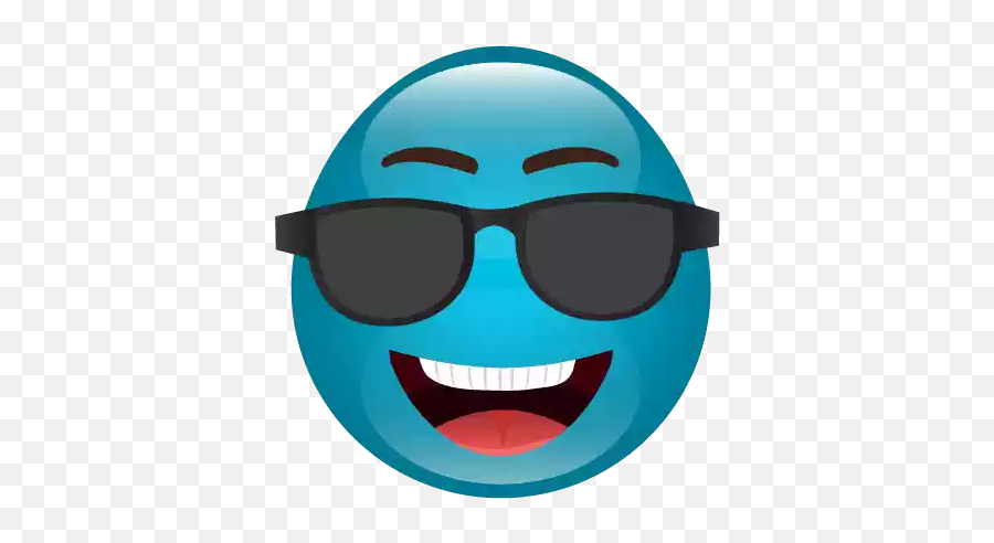 Cute Blue Emoji Background Png Png Mart - Emoji Blue Sunglasses,Emoji Background