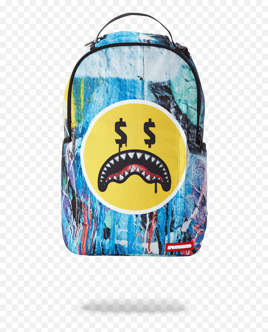Lobo Negro - Sprayground Emoji,Black Emoji Backpack