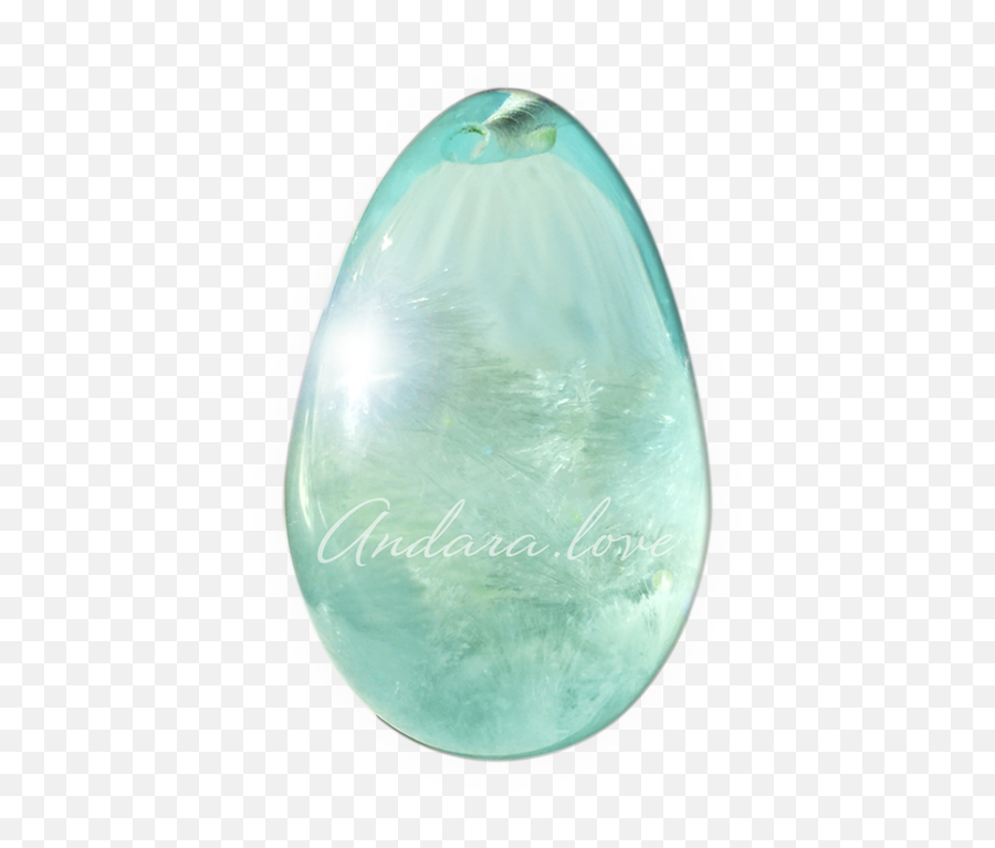 Andara Yoni Egg - Aqua Lemuria Solid Emoji,Monatomic Rhodium Emotions