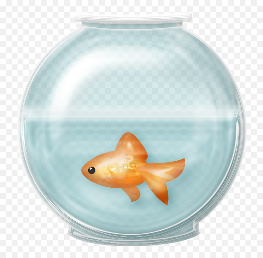 Goldfish Fishbowl Sticker - Fisch Im Aquarium Clipart Emoji,Fishbowl Emoji Transparent