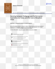 Pdf Dance Chronicle Dancing Between Pedagogy And - Document Emoji,Passoa L 2010 Emotion