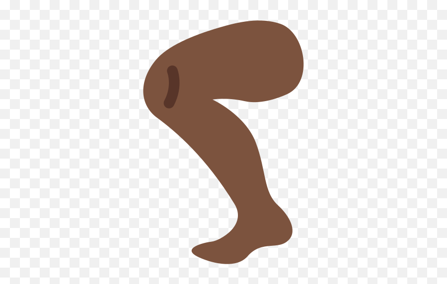 Leg Emoji With Dark Skin Tone Meaning - Leg Emoji Dark Skin,Leg Up Emoticon