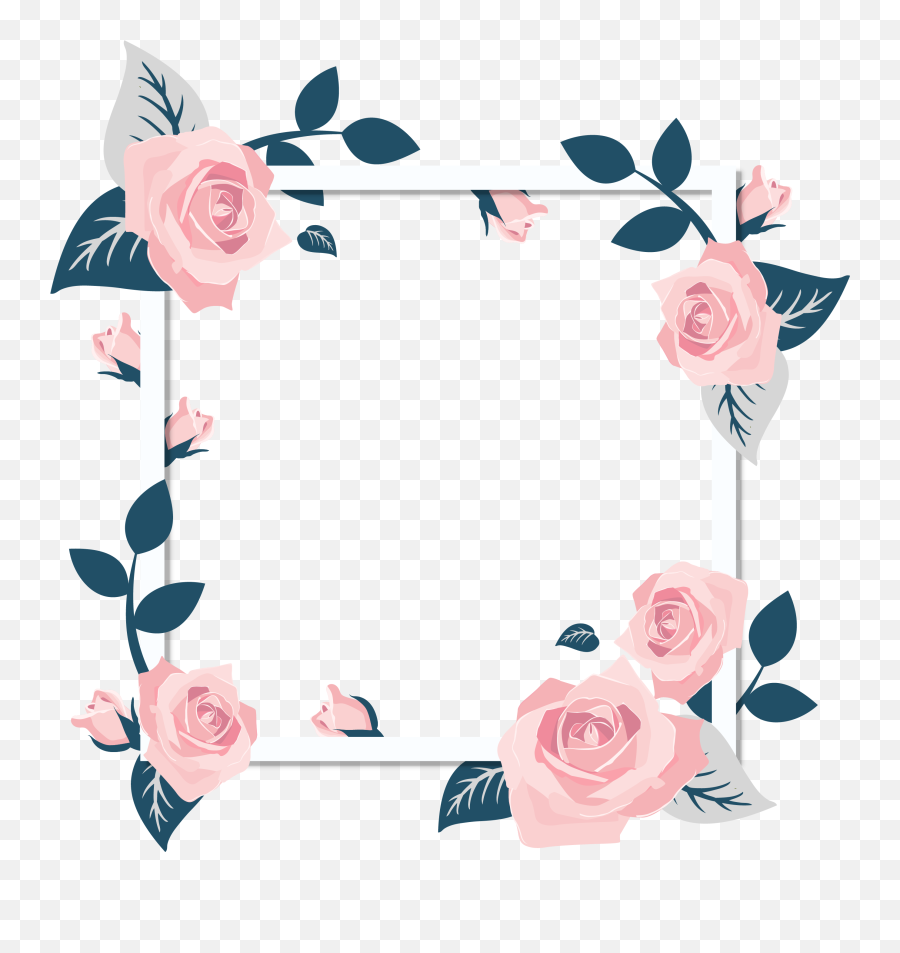 Flores Png Vector - Frame Flower Background Png Emoji,Flores Emojis Png