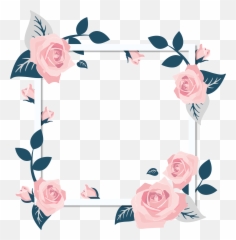 Flores Png Vector - Frame Flower Background Png Emoji,Flores Emojis Png