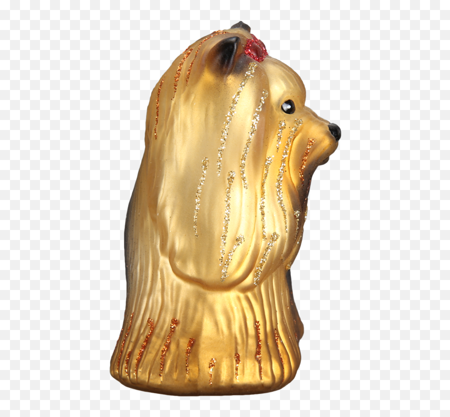 Old World Christmas Yorkie Puppy Glass Blown Ornament Home - Northern Breed Group Emoji,Yorkie Emojis