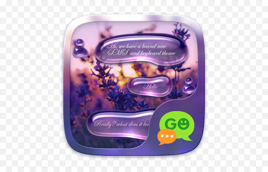 Go Sms Lavender Theme U2013 Apps On Google Play - Lavender Theme In Play Store Emoji,Go Sms Emojis