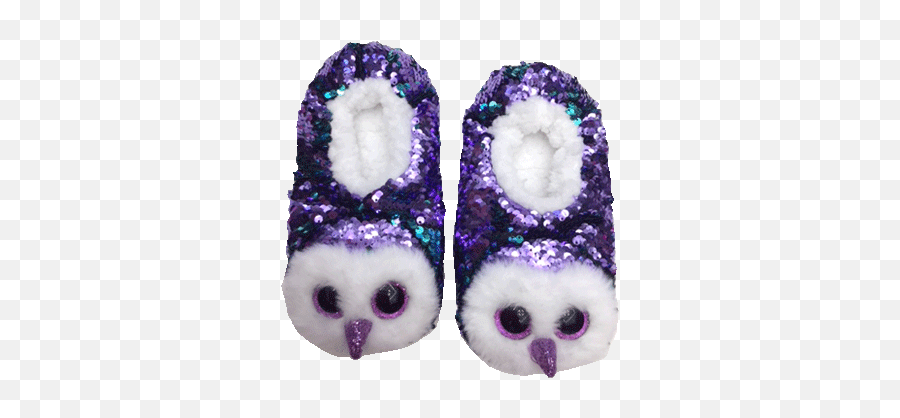 Ty Moonlight Sequin Slippers Glamour Girlz Central - Owl Beanie Boo Slippers Emoji,Emoji Slipper Socks
