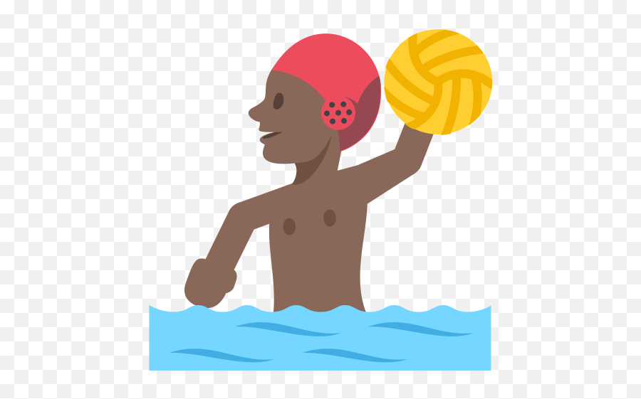 Person Playing Water Polo Dark Skin Tone Big Picture Emoji,Vector Emojis Water