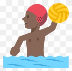 Person Playing Water Polo Dark Skin Tone Big Picture Emoji,Vector Emojis Water