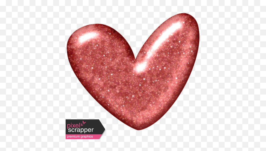 Glitter Heart Graphic By Brooke Gazarek Pixel Scrapper Emoji,Red Sparkle Emoji