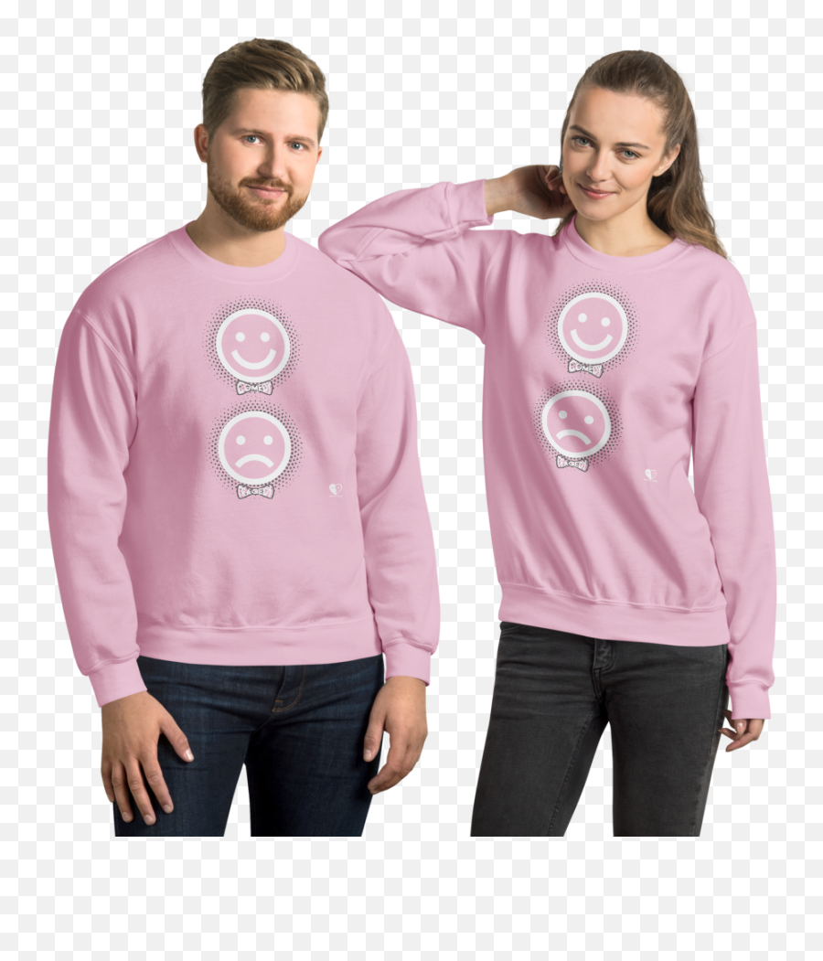 Comedy U0026 Tragedy Emoji Unisex Crewneck Sweatshirt,Yoga Emoji Woman Medium