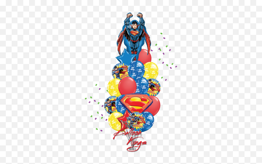 Superman Bouquet - Balloon Kings Emoji,Superman Emoji Text