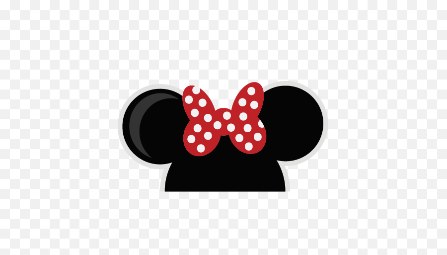 Transparent Minnie Mouse Ears With Red - Minnie Mouse Ears Png Emoji,Mickey Mouse Ears Emoji