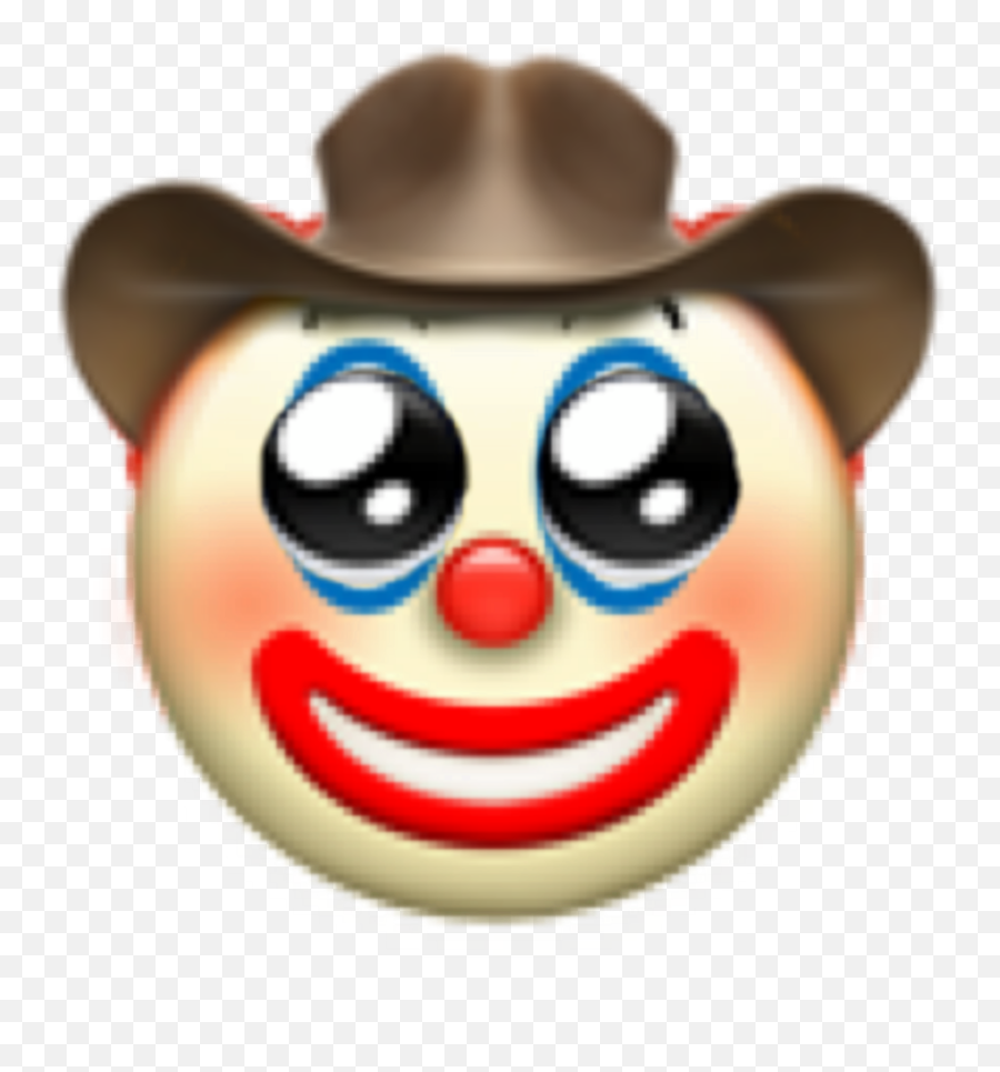 Emoji Clown Clownemoji Cowboy Sticker - Clwon Emoji Iphone,Fedora Emoji