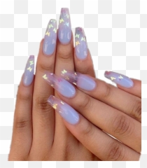 Nails Acrylic Acrylicnails Sticker By Outfitlollove - Polygel Nails Designs Butterfly Emoji,Paint Nails Emoji