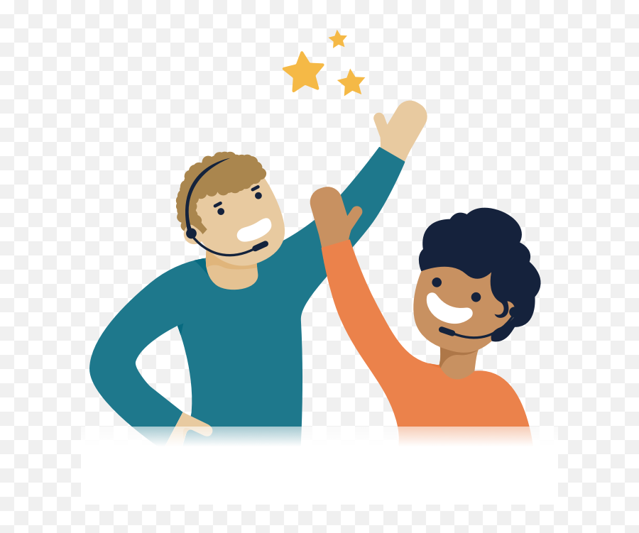Our Tone Of Voice Hello Welcome To Monzou0027s Tone Of Voice - Two People High Fiving Cartoon Emoji,High Five Emoji