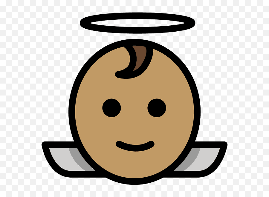 Baby Angel Emoji Clipart - Bebê Anjinho Moreno Png,Emojis Baby Angel