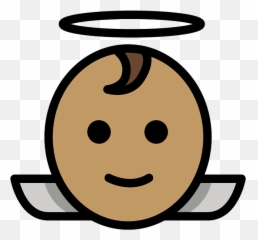 Baby Angel Emoji Clipart - Bebê Anjinho Moreno Png,Emojis Baby Angel