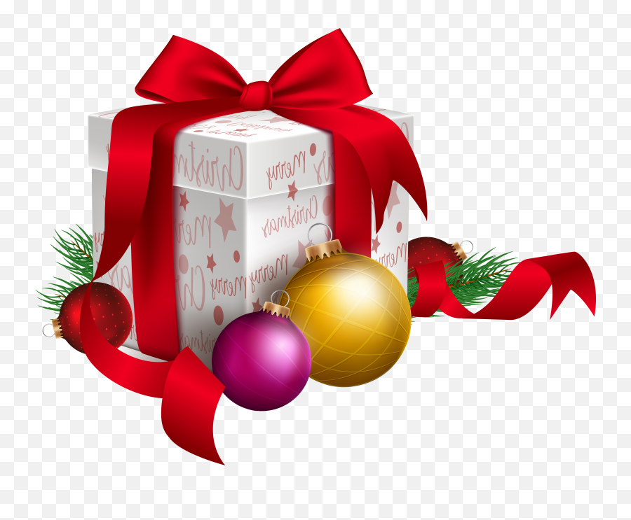 Gift Christmas Santa Claus Clip Art - Christmas Gift And Transparent Christmas Gift Png Emoji,Emoji Presents