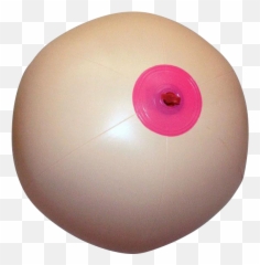 The Big Boob Inflatable Ball - Solid Emoji,Boobie Emoji