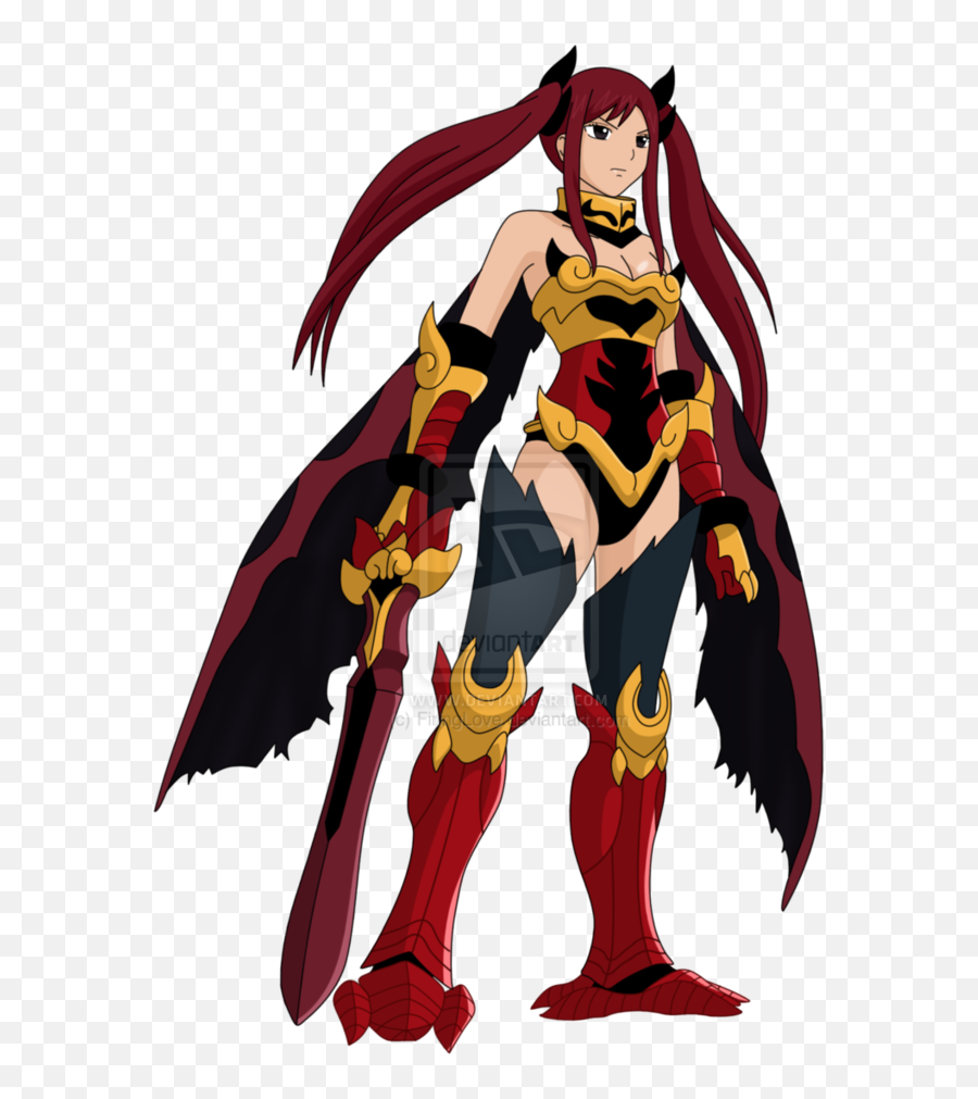 Download Flame Empress Armor Erza Cosplay Fairy Tail Gray Emoji,Fairy Tail The Flame Of Emotion