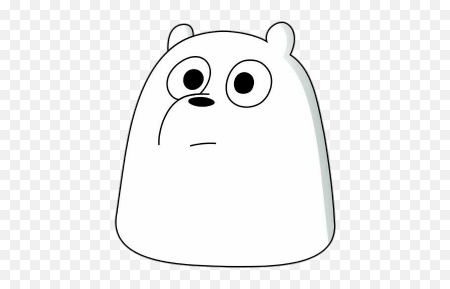 Ice Bear - Dot Emoji,Bear Black And White Emoji