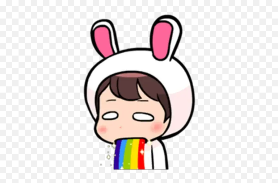 Sticker Maker - Lovely Rabbit Boy 2 Emoji,Korean Emojis