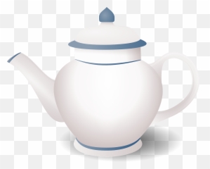 White Teapot Clip Art Image - Serveware Emoji,Kettle Emoji