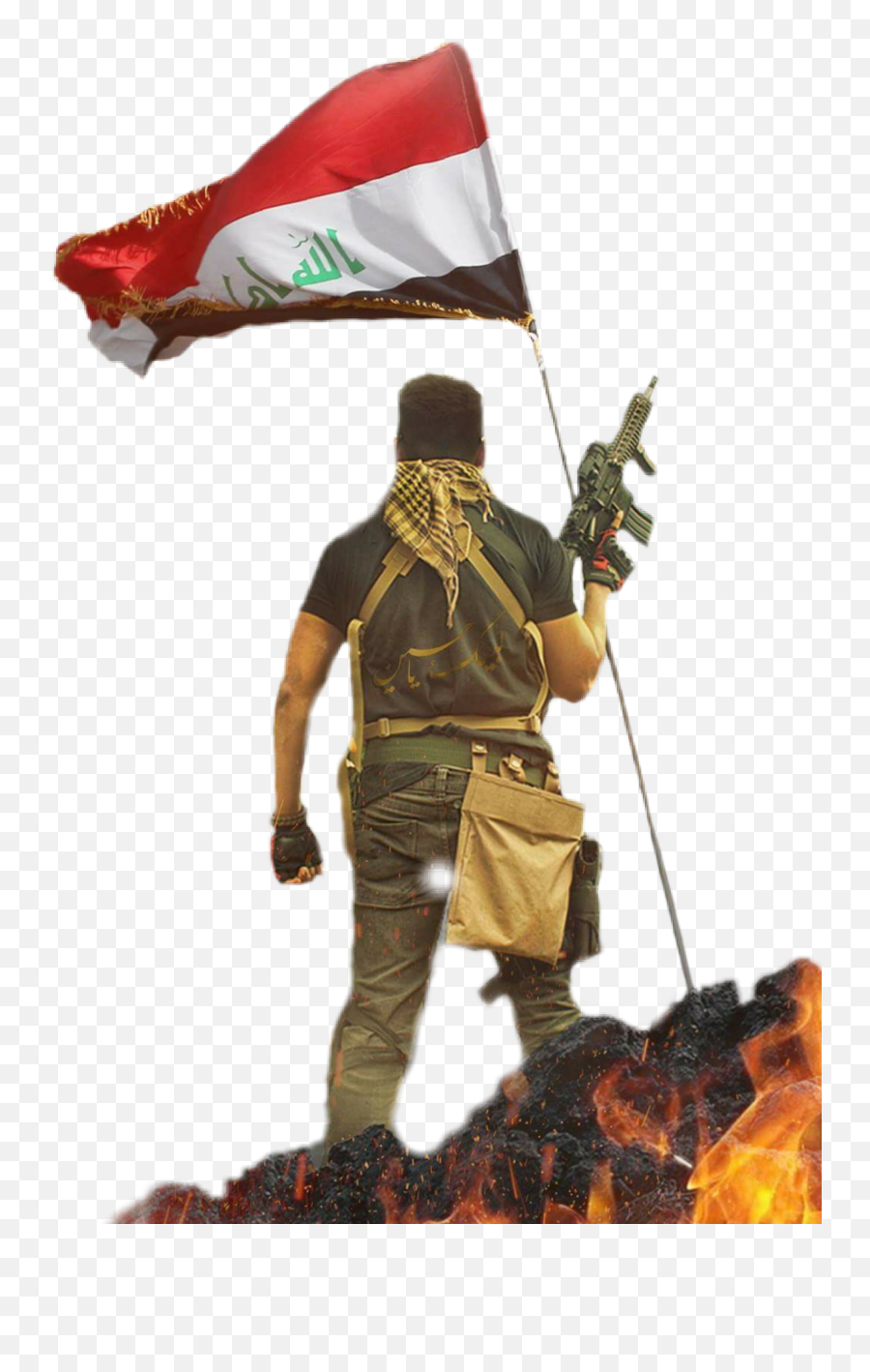 Iraq Army Isof Flag Sticker - Flagpole Emoji,Army Flag Emoji