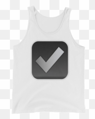 Mens Emoji Tank Top - Sleeveless,Check Mark Emoji