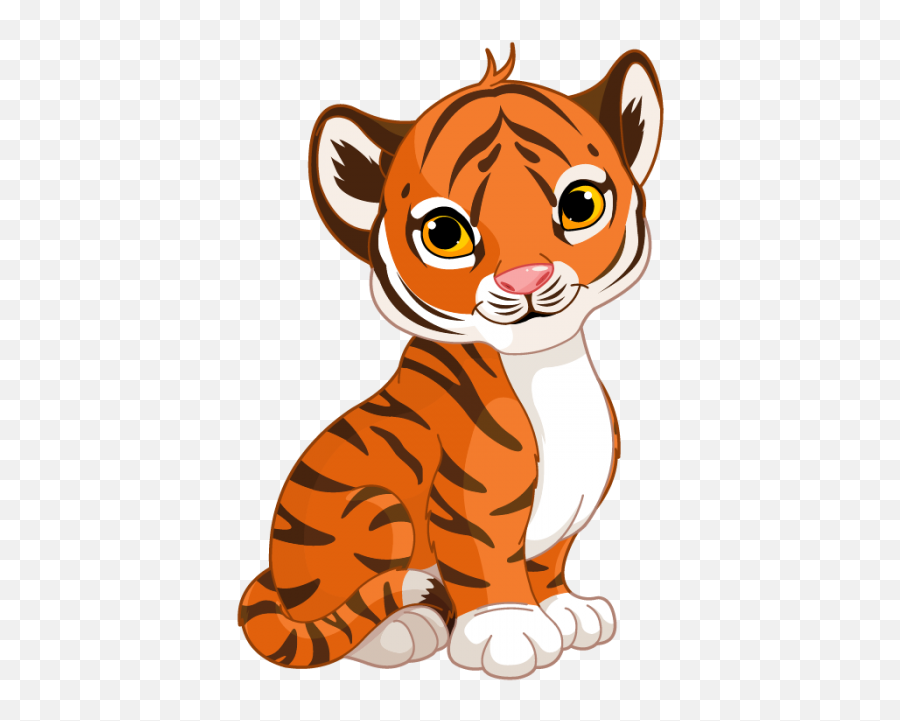 Tigre Png - Tigre Dessin Png Cute Cartoon Tiger Cub Tiger Cartoon Png Emoji,Clemson Tiger Emoji