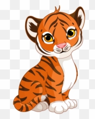 Tigre Png - Tigre Dessin Png Cute Cartoon Tiger Cub Tiger Cartoon Png Emoji,Clemson Tiger Emoji