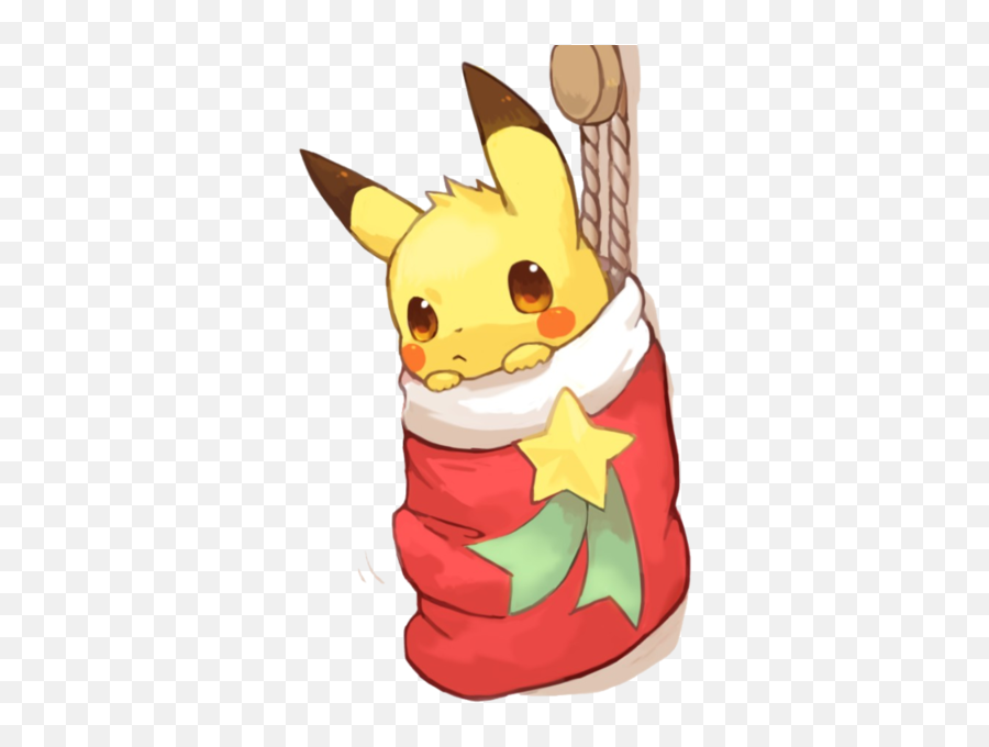 30 Images About Pikachu On We Heart It See More About - Christmas Pikachu In A Stocking Emoji,Pikachu Facebook Emoticon