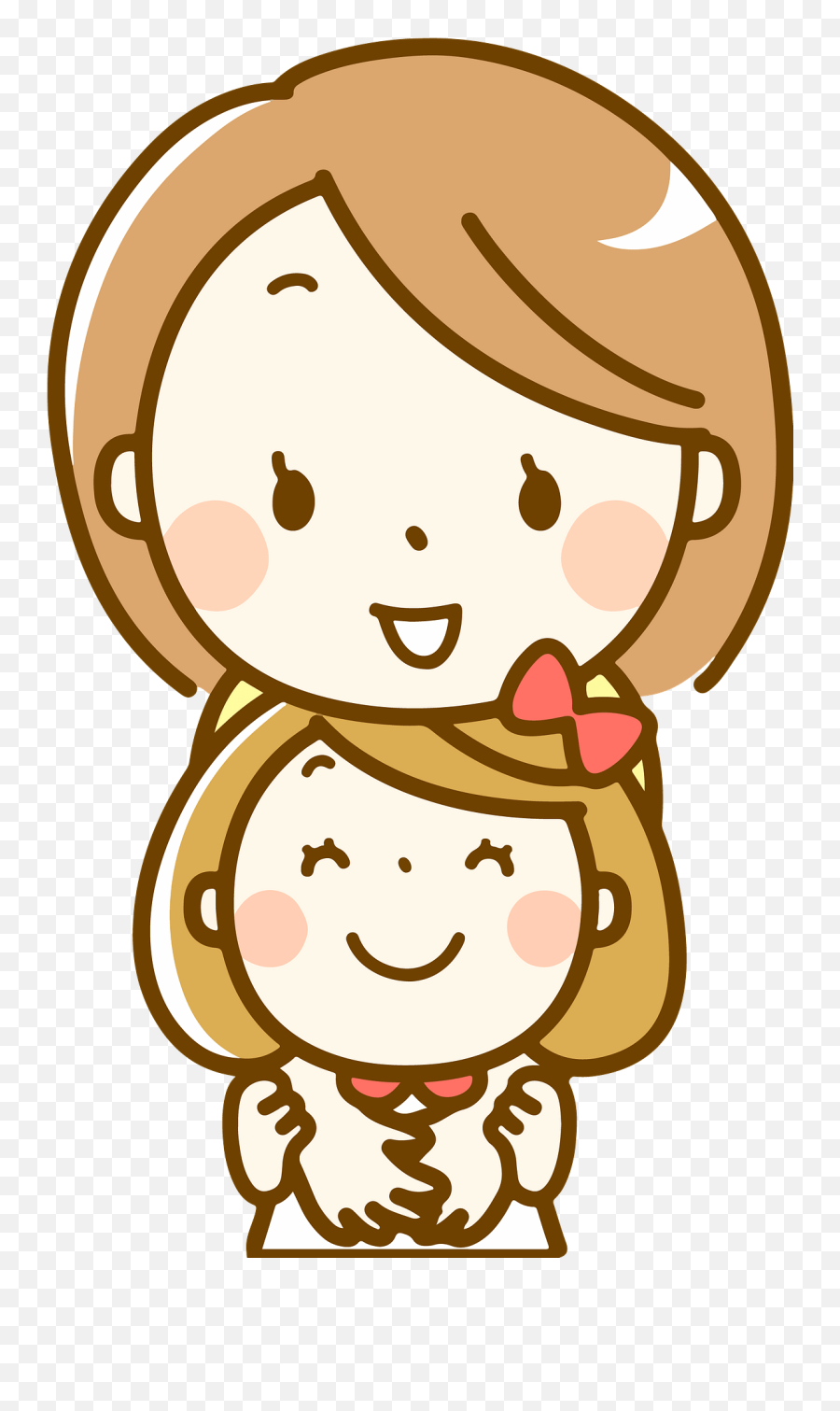 Mother And Daughter Drawing Clipart - Full Size Clipart Mother And Daughter Hugging Clipart Emoji,Emoticon Casal