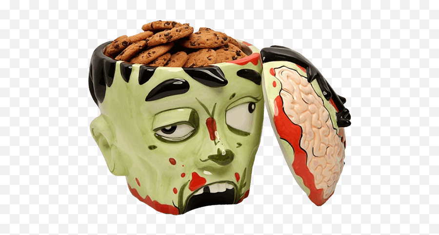 Zombie Head Large Cookie Jar Absolutebeautycoza - Thinkgeek Zombie Cookie Jar Emoji,Food Emoji Pillow